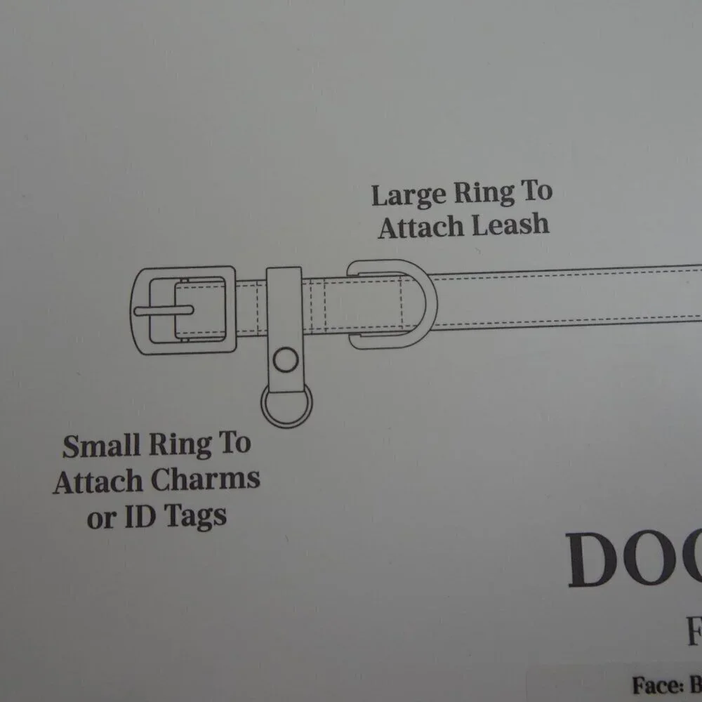 Southern Living Faux Leather Dog Collar Size XS / SMALL Blue Adjustable
